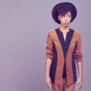 Vintage | 90’s | Black/Brown Blazer